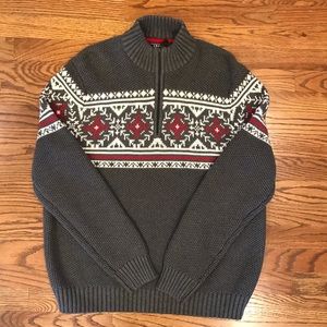 Classic Men’s Winter Fair Isle Sweater by IZOD Lg.